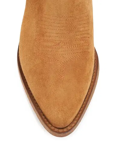 Partlow Women's Donna 90MM Shearling & Suede Ankle Boots - Cuoio - Size 6.5 | Thumbnail 5 Partlow Women's Donna 90MM Shearling & Suede Ankle Boots - Cuoio - Size 6.5 | Thumbnail 5