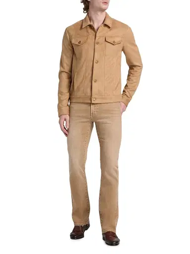 Monfrère Men's Dean Faux Suede Jacket - Khaki - Size Small | Thumbnail 2 Monfrère Men's Dean Faux Suede Jacket - Khaki - Size Small | Thumbnail 2