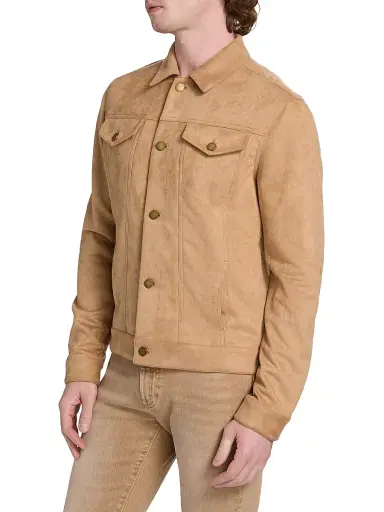 Monfrère Men's Dean Faux Suede Jacket - Khaki - Size Small | Thumbnail 4 Monfrère Men's Dean Faux Suede Jacket - Khaki - Size Small | Thumbnail 4