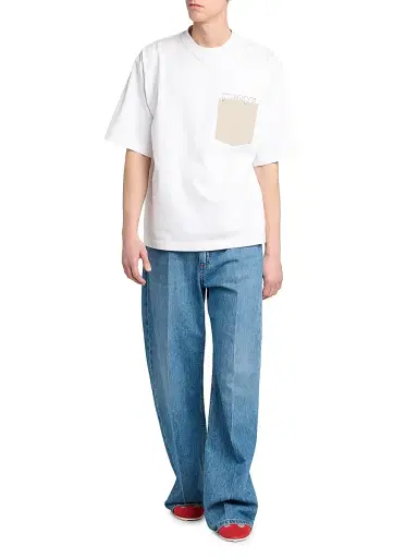 Marni Men's Logo Pocket Cotton T-Shirt - Lily White - Size 46 | Thumbnail 2 Marni Men's Logo Pocket Cotton T-Shirt - Lily White - Size 46 | Thumbnail 2