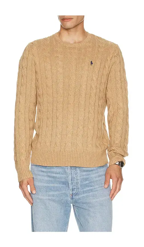 Cable Knit Crewneck Sweater
