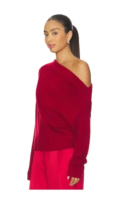 The Sei Long Sleeve Asymmetrical Drape Sweater | Thumbnail 2