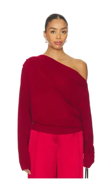 The Sei Long Sleeve Asymmetrical Drape Sweater | Thumbnail 1