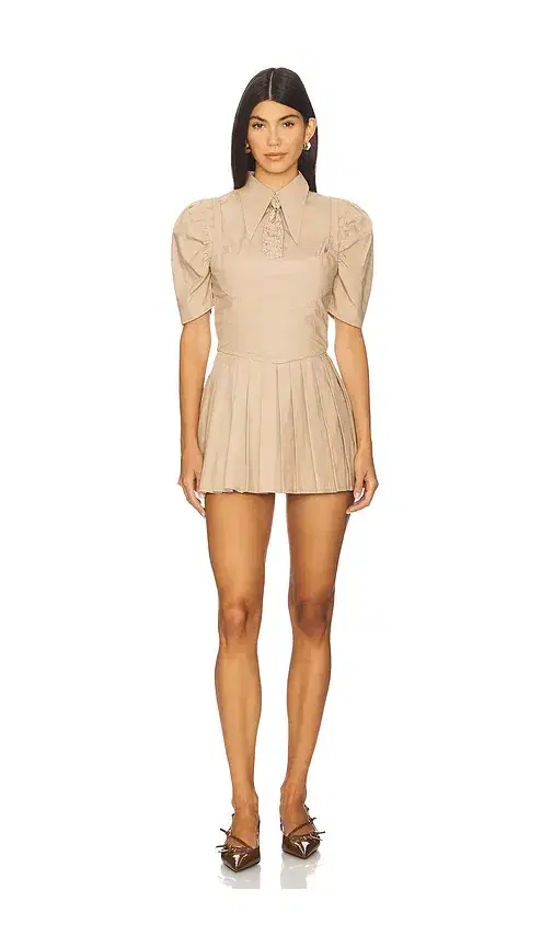 LA FUORI Alena Pleated Mini Dress