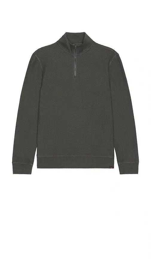 Faherty Textured Knit Quarter Zip Sweater