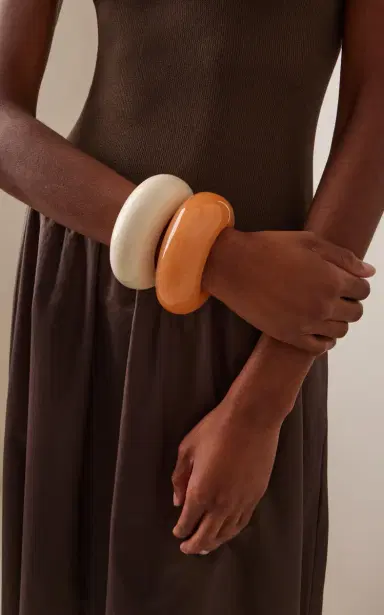Lizzie Fortunato Arc Cuff In Alabaster | Thumbnail 4