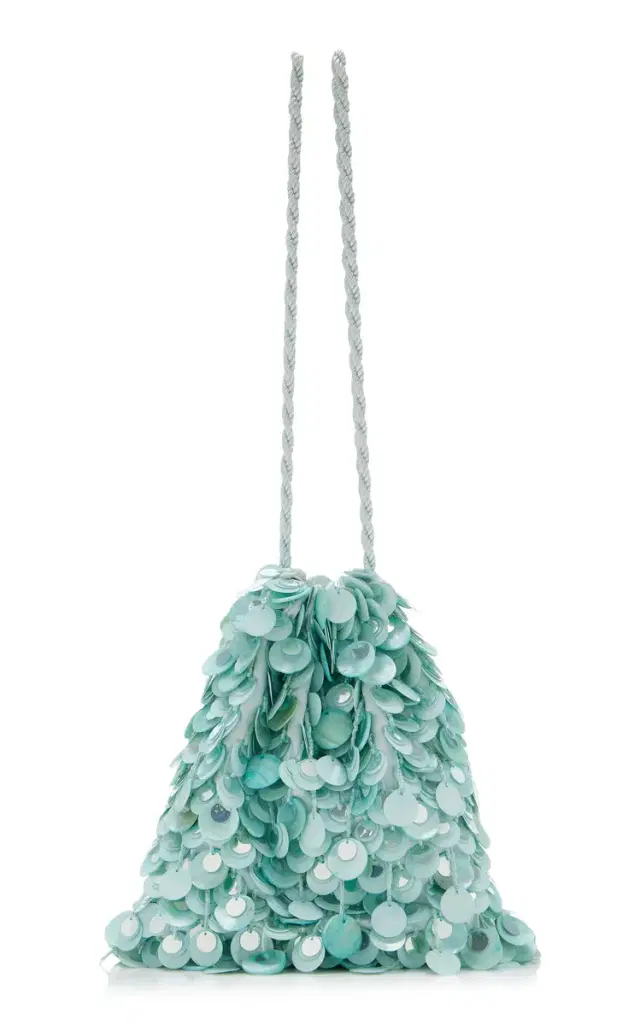 Lizzie Fortunato Gala Sequined Mother of Pearl Bag