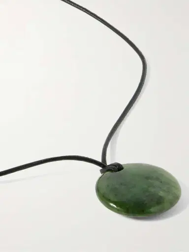 Sophie Buhai Small Full Moon Cord, Jade And Silver Necklace | Thumbnail 4 Sophie Buhai Small Full Moon Cord, Jade And Silver Necklace | Thumbnail 4