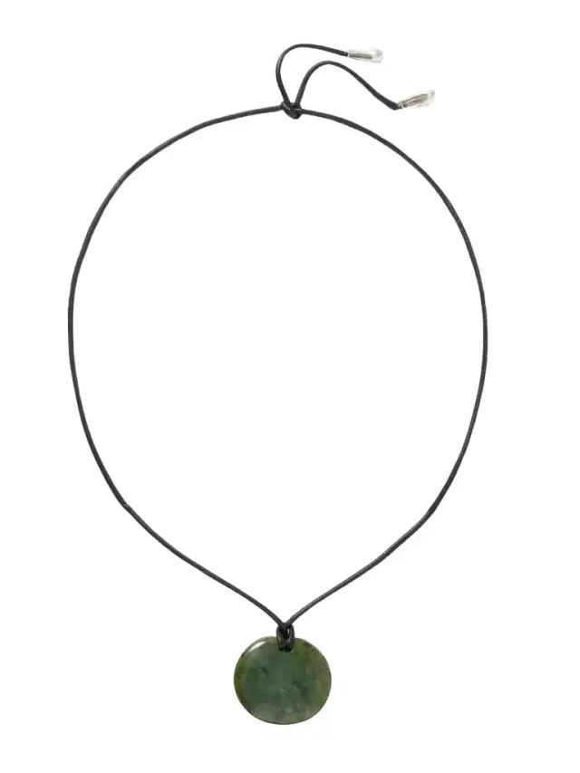 Sophie Buhai Small Full Moon Cord, Jade And Silver Necklace