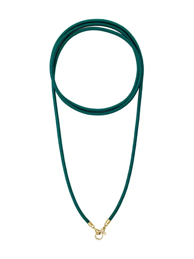Beatriz Werebe Diamond Clasp Silk Choker