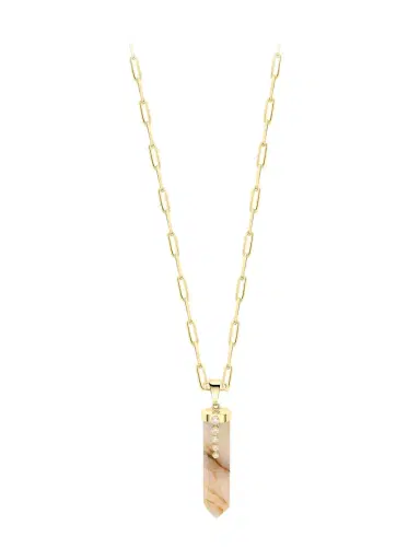 Beatriz Werebe Natural Stone Quartz and Diamond Necklace | Thumbnail 2