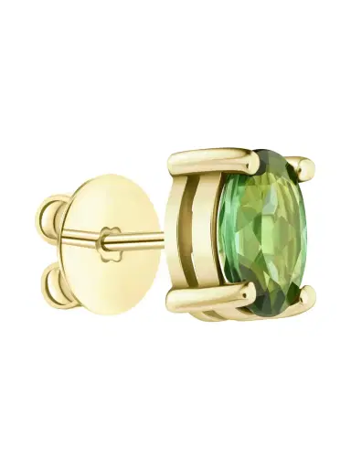 Beatriz Werebe Oval Deep Green Tourmaline Stud | Thumbnail 2