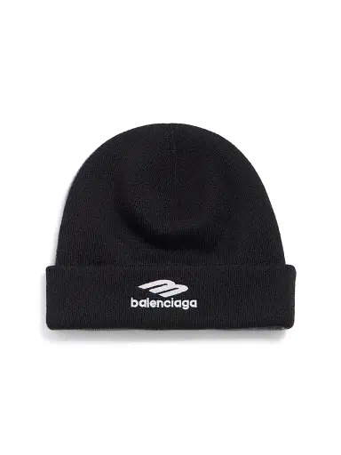 Balenciaga Men's Loop Sports Icon Beanie - Grey - Size Small | Thumbnail 4