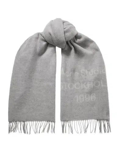 Acne Studios Fringed Wool-jacquard Scarf | Thumbnail 1 Acne Studios Fringed Wool-jacquard Scarf | Thumbnail 1