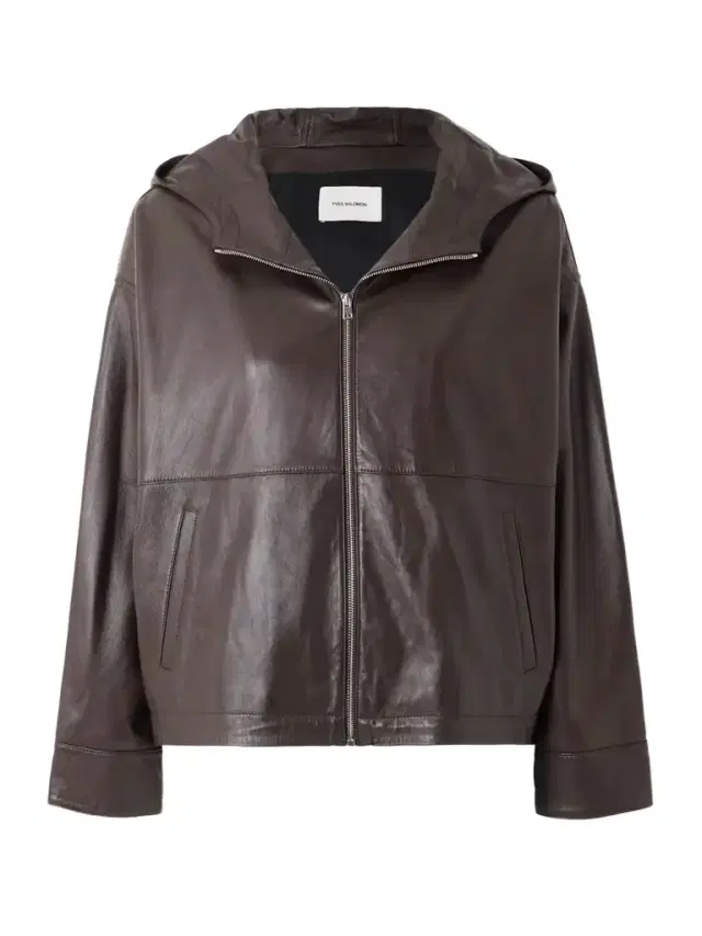 Leather Hooded Jacket