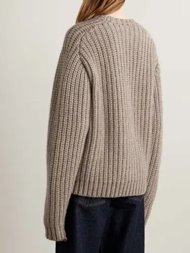 Khaite Natt Ribbed Cashmere Sweater | Thumbnail 3