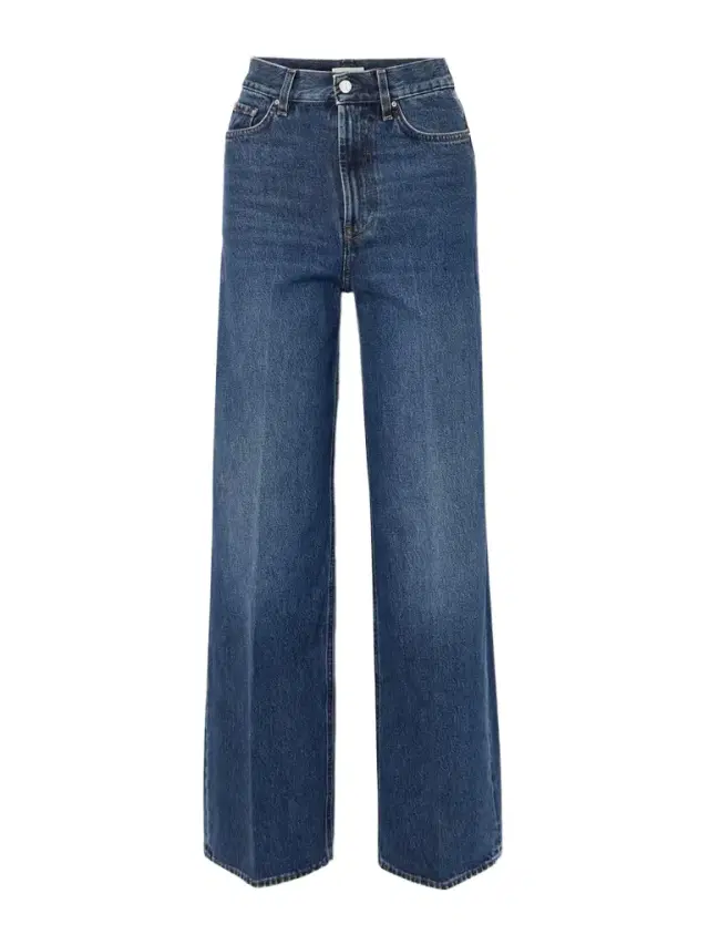 High-rise Wide-leg Organic Jeans