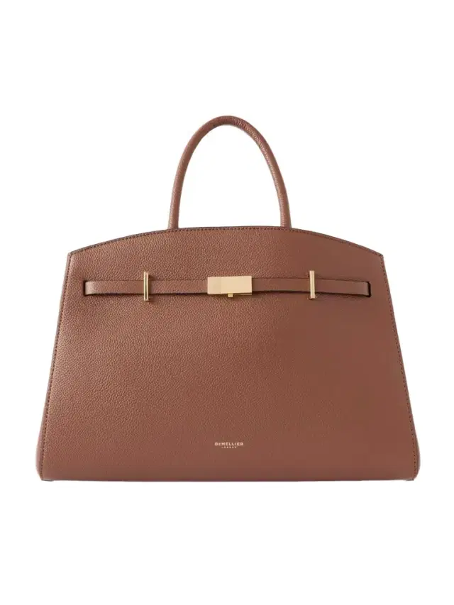The Hudson Midi Textured-leather Tote