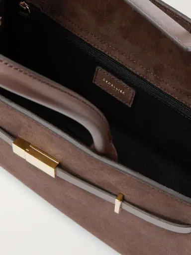 DeMellier The Hudson Midi Leather-trimmed Suede Tote | Thumbnail 5 DeMellier The Hudson Midi Leather-trimmed Suede Tote | Thumbnail 5
