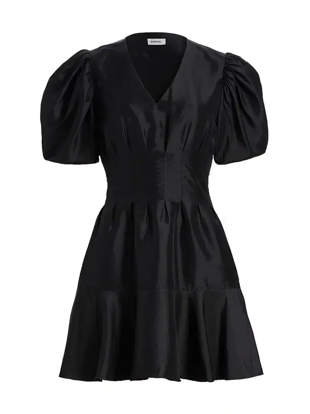 Women's Edwina Taffeta Minidress - Black
