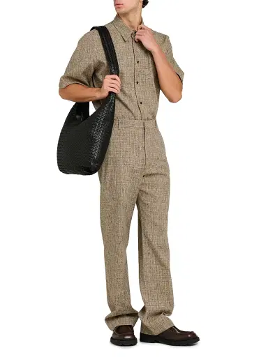 Bottega Veneta Men's Fleck Tweed Trousers - Sahara Melange Multi - Size 32 | Thumbnail 2