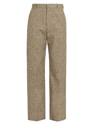 Bottega Veneta Men's Fleck Tweed Trousers - Sahara Melange Multi - Size 32 | Thumbnail 1