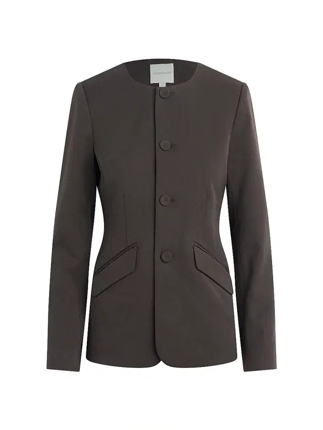 Favorite Daughter Women's The Victoria Collarless Jacket - Coffee