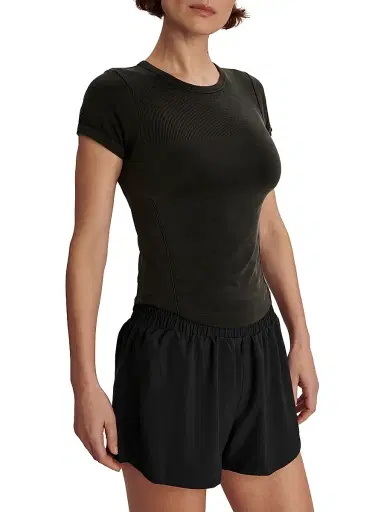 Varley Women's Casper Seamless Crewneck T-Shirt - Black - Size Small | Thumbnail 2 Varley Women's Casper Seamless Crewneck T-Shirt - Black - Size Small | Thumbnail 2