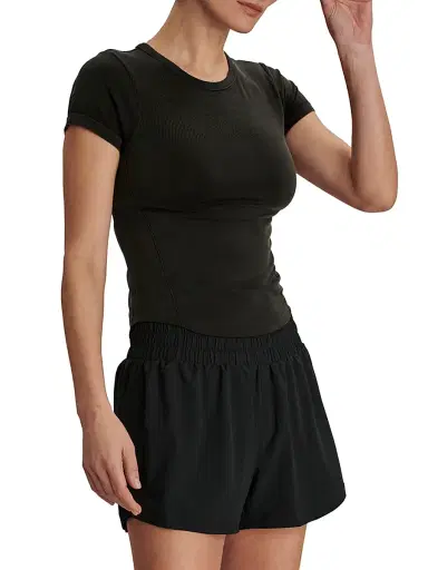 Varley Women's Casper Seamless Crewneck T-Shirt - Black - Size Small | Thumbnail 6 Varley Women's Casper Seamless Crewneck T-Shirt - Black - Size Small | Thumbnail 6