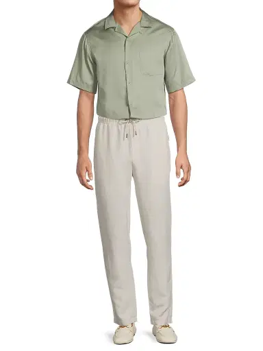 Onia Men's Core Vacation Relaxed Short-Sleeve Shirt - Sage - Size XXL | Thumbnail 2