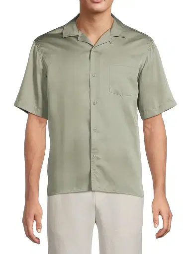 Onia Men's Core Vacation Relaxed Short-Sleeve Shirt - Sage - Size XXL | Thumbnail 3
