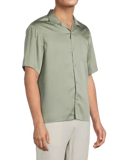 Onia Men's Core Vacation Relaxed Short-Sleeve Shirt - Sage - Size XXL | Thumbnail 4
