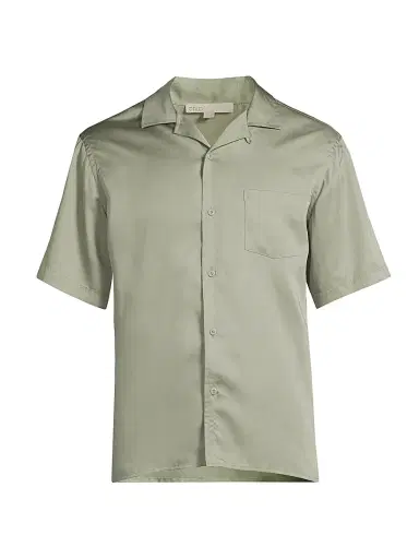 Onia Men's Core Vacation Relaxed Short-Sleeve Shirt - Sage - Size XXL | Thumbnail 1