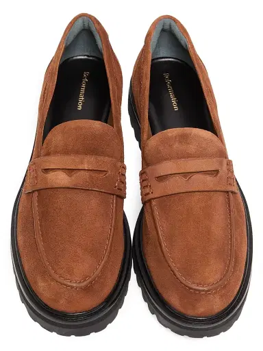 Reformation Women's Agathea 40MM Suede Lug-Sole Loafers - Cavalier Suede - Size 11 | Thumbnail 4 Reformation Women's Agathea 40MM Suede Lug-Sole Loafers - Cavalier Suede - Size 11 | Thumbnail 4