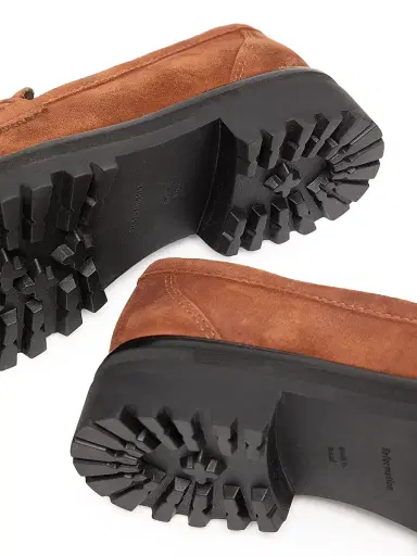 Reformation Women's Agathea 40MM Suede Lug-Sole Loafers - Cavalier Suede - Size 11 | Thumbnail 5 Reformation Women's Agathea 40MM Suede Lug-Sole Loafers - Cavalier Suede - Size 11 | Thumbnail 5