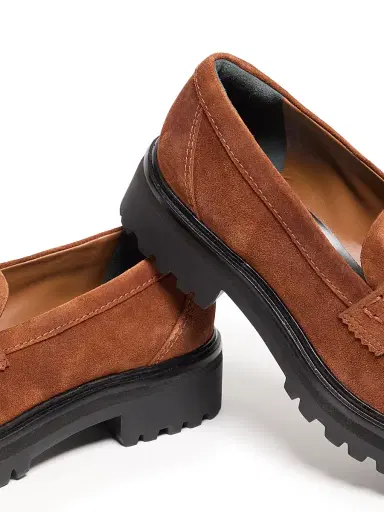 Reformation Women's Agathea 40MM Suede Lug-Sole Loafers - Cavalier Suede - Size 11 | Thumbnail 6 Reformation Women's Agathea 40MM Suede Lug-Sole Loafers - Cavalier Suede - Size 11 | Thumbnail 6