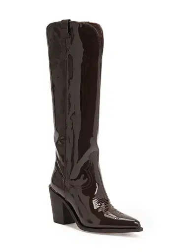 Partlow Women's Coco 90MM Patent Leather Knee-High Boots - Marrone - Size 11 | Thumbnail 2 Partlow Women's Coco 90MM Patent Leather Knee-High Boots - Marrone - Size 11 | Thumbnail 2