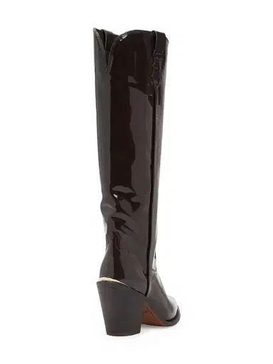 Partlow Women's Coco 90MM Patent Leather Knee-High Boots - Marrone - Size 11 | Thumbnail 3 Partlow Women's Coco 90MM Patent Leather Knee-High Boots - Marrone - Size 11 | Thumbnail 3