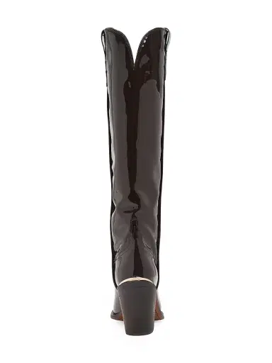Partlow Women's Coco 90MM Patent Leather Knee-High Boots - Marrone - Size 11 | Thumbnail 4 Partlow Women's Coco 90MM Patent Leather Knee-High Boots - Marrone - Size 11 | Thumbnail 4