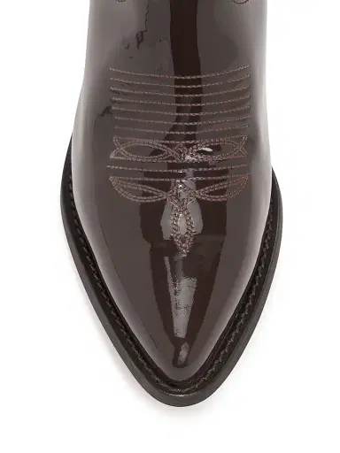 Partlow Women's Coco 90MM Patent Leather Knee-High Boots - Marrone - Size 11 | Thumbnail 5 Partlow Women's Coco 90MM Patent Leather Knee-High Boots - Marrone - Size 11 | Thumbnail 5