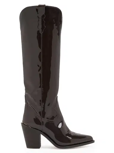 Partlow Women's Coco 90MM Patent Leather Knee-High Boots - Marrone - Size 11 | Thumbnail 1 Partlow Women's Coco 90MM Patent Leather Knee-High Boots - Marrone - Size 11 | Thumbnail 1