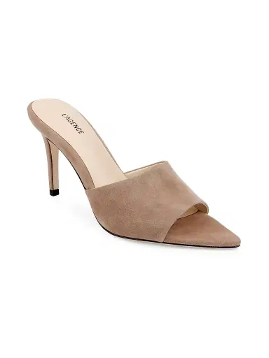 L'AGENCE Women's Lolita V Heeled Sandals - Cappucino | Thumbnail 2