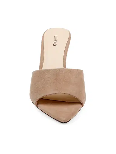 L'AGENCE Women's Lolita V Heeled Sandals - Cappucino | Thumbnail 4