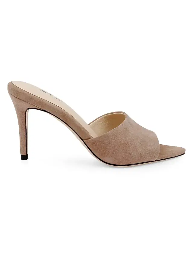 L'AGENCE Women's Lolita V Heeled Sandals - Cappucino