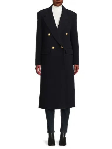 Kobi Halperin Women's Grayson Wool Double-Breasted Coat - Navy | Thumbnail 3