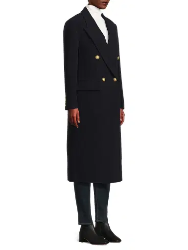 Kobi Halperin Women's Grayson Wool Double-Breasted Coat - Navy | Thumbnail 4
