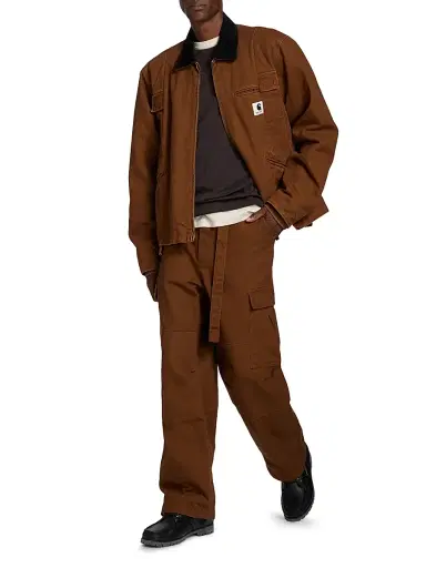 Sacai Men's x Carhartt WIP Duck Cargo Cotton Pants - Dark Beige - Size XL | Thumbnail 2
