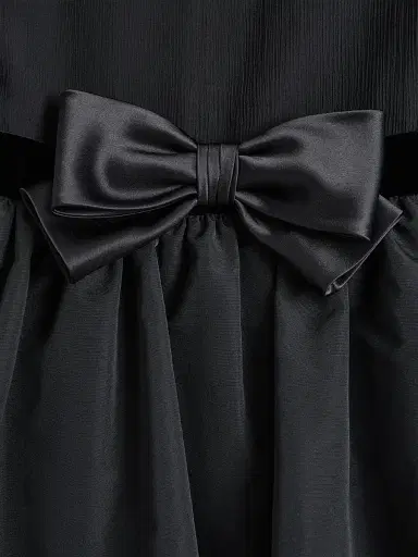 Valentino Garavani Women's Long Dress in Sable Velvet - Black | Thumbnail 8