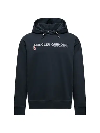 Moncler Grenoble Men's Hoodie in Cotton - Navy Blue | Thumbnail 1