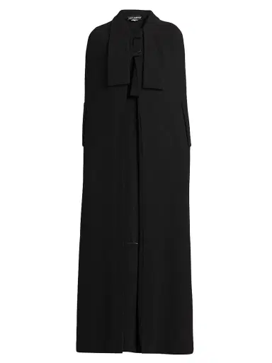 Dolce & Gabbana Women's Wool Long Coat - Nero - Size 10 | Thumbnail 1 Dolce & Gabbana Women's Wool Long Coat - Nero - Size 10 | Thumbnail 1